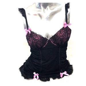 Victoria’s Secret lingerie black lace pink